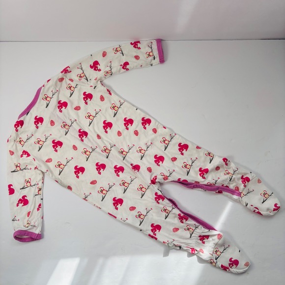 Kyte BABY Park Snap Footie 3-6M Pink Squirrel‎ Owl Retired - Picture 6 of 12